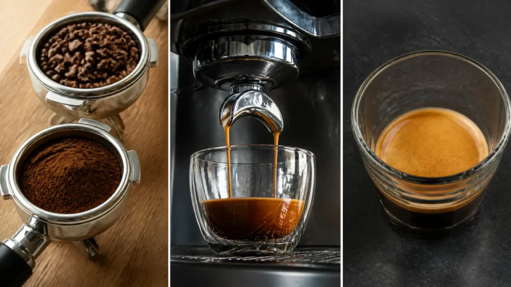Recette de l&rsquo;espresso simple court : dose, mouture et extraction